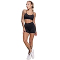 Conjunto Top Alça Fina sem Bojo e Short Suplex Vekyo Feminino PRETO