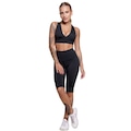 Conjunto Top bojo e Bermuda Ciclista Vekyo Feminino PRETO