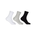 Kit 3 pares Meia Hoahi Casual Longo BRANCO/PRETO