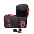 Luva de Boxe/Muay Thai Naja Extreme + Bandagem Extra - Adulto PRETO/VERMELHO