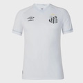 Camisa Masculina do Santos Oficial 1 2025 Jogador Umbro BRANCO