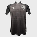 Camisa de Aquecimento Masculina da Ponte Preta 2025 Diadora Jogador PRETO