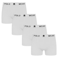 Cueca Boxer Polo Wear - 4 Unidades - Masculina BRANCO