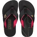 Chinelo Masculino Kenner Kivah L7 Clássico PRETO/ROSA