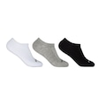 Kit Meia Masculina Hoahi Invisível - 3 Pares CINZA/PRETO