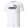 Camiseta Masculina Puma Ess Logo BRANCO/PRETO