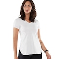 Camiseta Feminina Alto Giro Skin Fit Alongada BRANCO