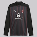 Blusão do Milan Puma Pré-jogo 2026 Masculino PRETO