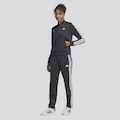 Agasalho adidas TR 3 Stripes sem Capuz - Feminino PRETO