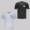 Kit de 2 Camisas do Corinthians Masculina PRETO