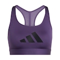 Top Feminino adidas Logo Powereact Suporte Médio ROXO