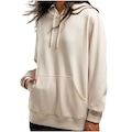 Blusão de Moletom Feminino Olympikus com Capuz Hoddie U BEGE