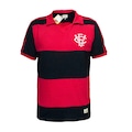 Camisa do Vitória Polo Retrô 1990 Retrô Mania Masculino PRETO/VERMELHO
