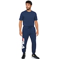 Calça Moletom Masculina Fila Bascia Letter AZUL ESCURO
