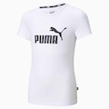 Camiseta Infantil Puma Ess Logo BRANCO/PRETO