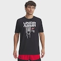 Camiseta Under Armour Hoops Net Basquete Masculina PRETO