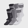 Meia Cano Alto Under Armour Essential - 6 Pares - Unissex BRANCO