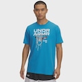Camiseta Under Armour Hoops Net Basquete Masculina AZUL