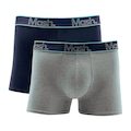 Kit 2 Cuecas Boxer Mash Basic Cotton Masculino AZUL ESCURO