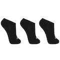 Meia Olympikus Invisível Kit com 3 Masculino PRETO