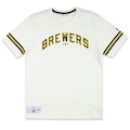 Camiseta Masculina New Era Milwaukee Brewers Fanpage OFF WHITE