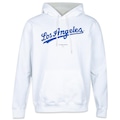 Blusão de Moletom Canguru Masculino New Era Los Angeles Dodgers Fanpage OFF WHITE