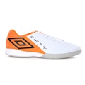 Chuteira Futsal Adulto Umbro Fifty VI League BRANCO/LARANJA