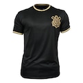 Camisa do Corinthians Símbolo Gold Bordado Coimbra Masculina PRETO