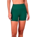 Bermuda Alto Giro Estampa E Bolsos Laterais Feminina VERDE