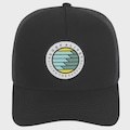 Boné Adulto Surf Alive Trucker Waves Aba Curva PRETO