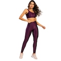 Conjunto Top e Calça New Zig 3D Fitness Vekyo Alta Compressão Feminina VIOLETA
