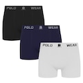 Kit 3 Cuecas Boxer Polo Wear Masculina PRETO