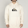 Blusão de Moletom Quiksilver Comp Logo W25 Masculino OFF WHITE
