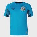 Camisa Masculina de Goleiro do Santos Oficial 1 2025 Umbro AZUL
