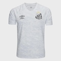 Camisa Masculina de Aquecimento do Santos 2025 Umbro BRANCO