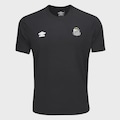 Camisa de Concentração Masculina do Santos 2025 Umbro PRETO