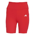 Bermuda Feminina adidas 3 Listras Com Bolso VERMELHO/BRANCO