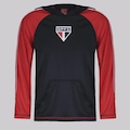 Camisa do São Paulo Manga Longa Laçado Infantil PRETO