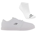 Tênis Masculino Mormaii Urban Back + 1 Par de Meia BRANCO/CINZA