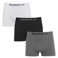 Cueca Boxer Reebok Classic - 3 Unidades - Masculina BRANCO/CINZA/PRETO