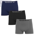 Cueca Boxer Reebok Classic - 3 Unidades - Masculina PRETO/CINZA ESC