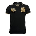 Camisa Corinthians Polo SCCP Gold Coimbra Masculino PRETO