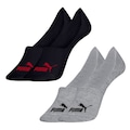 Meia Sapatilha Puma Invisível - 2 Pares - Masculina PRETO