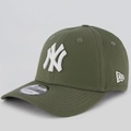 Boné Adulto New Era MLB New York Yankees 940 Escudo Aba Curva VERDE