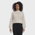Blusão de Moletom Feminino Olympikus Comfy Box BEGE