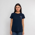 Camiseta Baby Look Oficial Cruzeiro Classic Sintetico Surf Center AZUL ESCURO