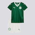 Camiseta + Bermuda do Palmeiras I Puma 25/26 Infantil VERDE/BRANCO