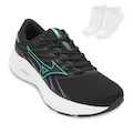 Tênis Mizuno Jet 8 + 1 Meia MZ25 PRETO/AZUL