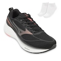 Tênis Mizuno Space 5 + 1 Meia MZ25 PRETO/LARANJA CLA