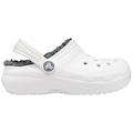 Sandália Infantil Crocs Classic Lined Clog T BRANCO/CINZA